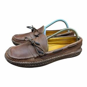 Quoddy Men's 10D  Grizzly Moc LE-Grizzly Peanut Classic Brown Leather Loafers